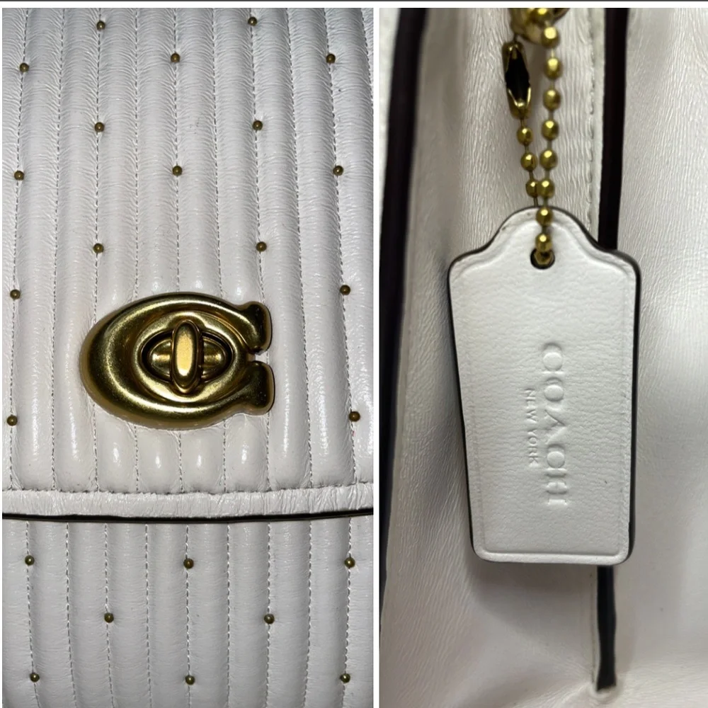 Coach Parker Chain Crossbody Bag Shoulder Purse with Quilting & Rivets i… - Picture 5 of 16